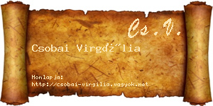Csobai Virgília névjegykártya